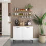 Hanah Home Armario Multiusos Blanco y Nogal
